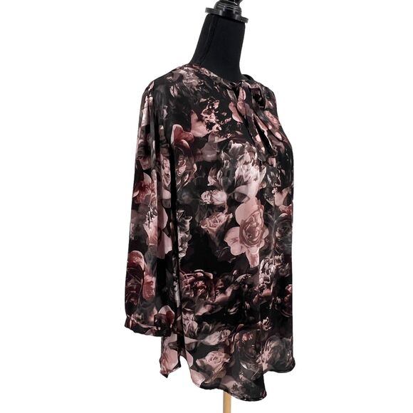 Torrid Blouse Georgette Bow Tie Floral Polyester Multicolored Women's Size 3x - Picture 2 of 7